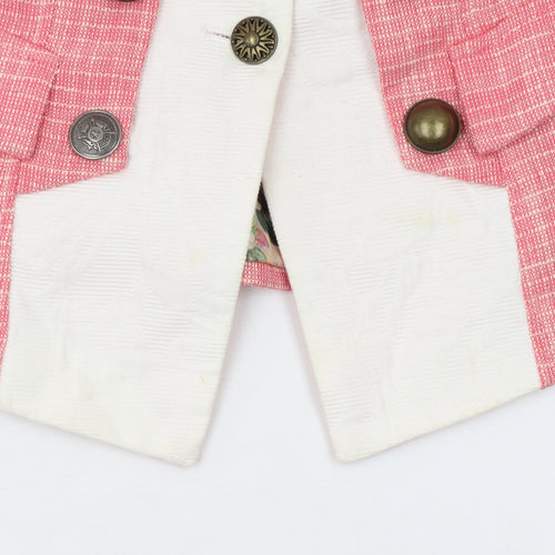 Joe Browns Pink Woven Suit Jacket Women Size 12 Tailored Blazer