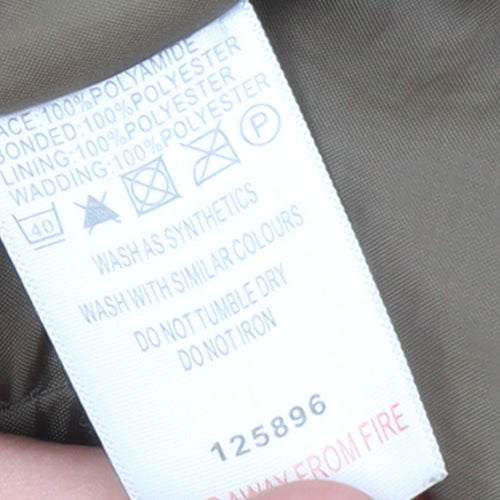 Classic Women’s Brown Hooded Parka Coat Size 18 Mid-Length