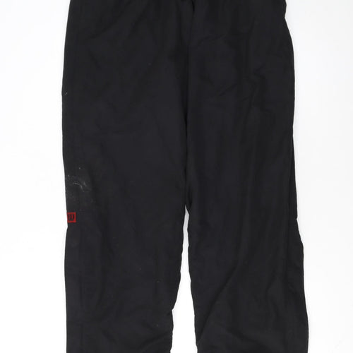 Wilson Men's Black Track Pants L Lightweight Activewear Trousers