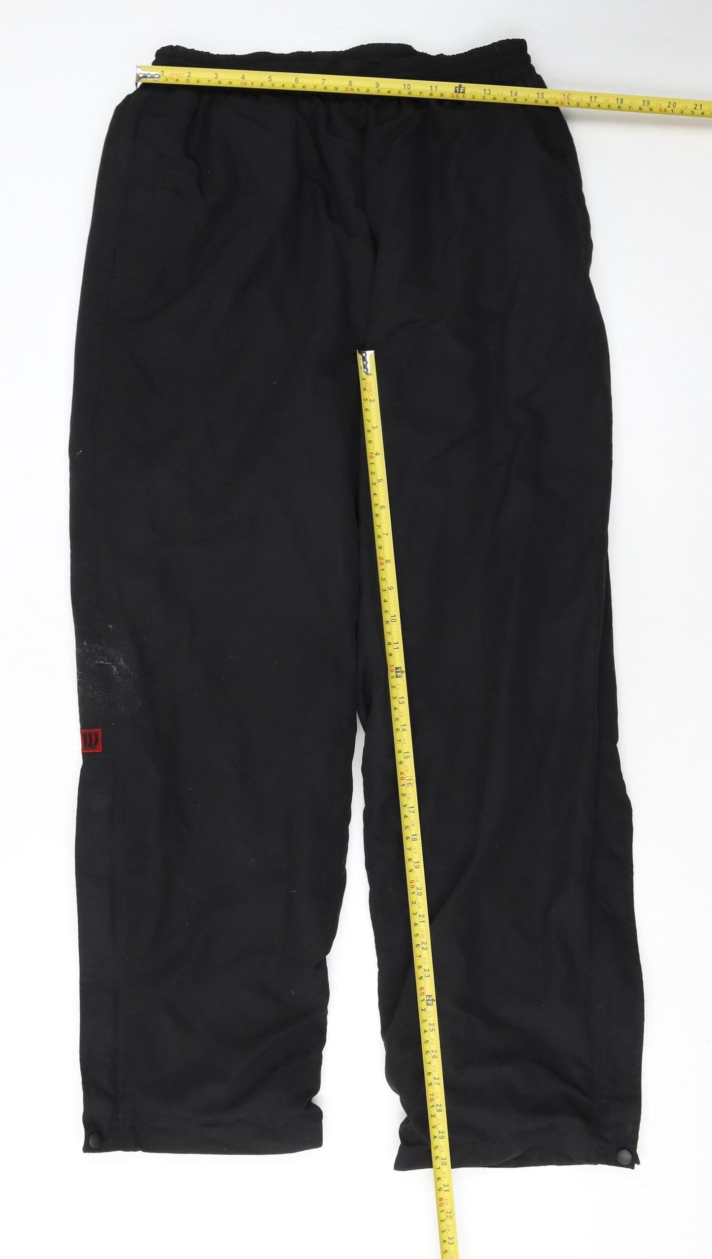 Wilson Men's Black Track Pants L Lightweight Activewear Trousers