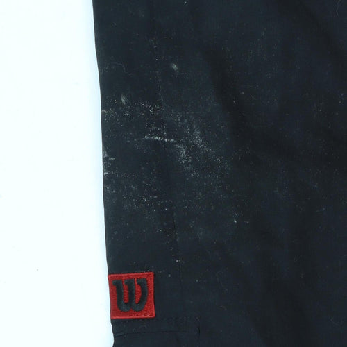 Wilson Men's Black Track Pants L Lightweight Activewear Trousers
