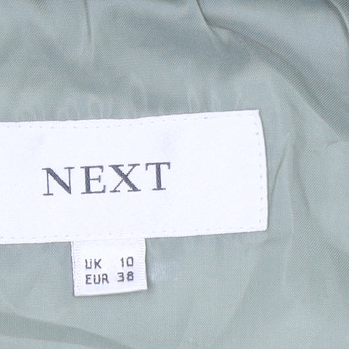 Next Women's Green Faux Fur Trim Hooded Parka Coat Size 10