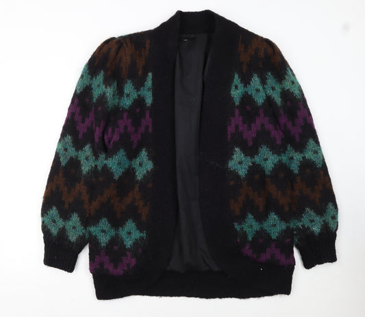Laura Jarani Womens Multicoloured Wool Mohair Geometric Cardigan Size 12