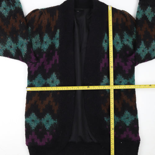 Laura Jarani Womens Multicoloured Wool Mohair Geometric Cardigan Size 12