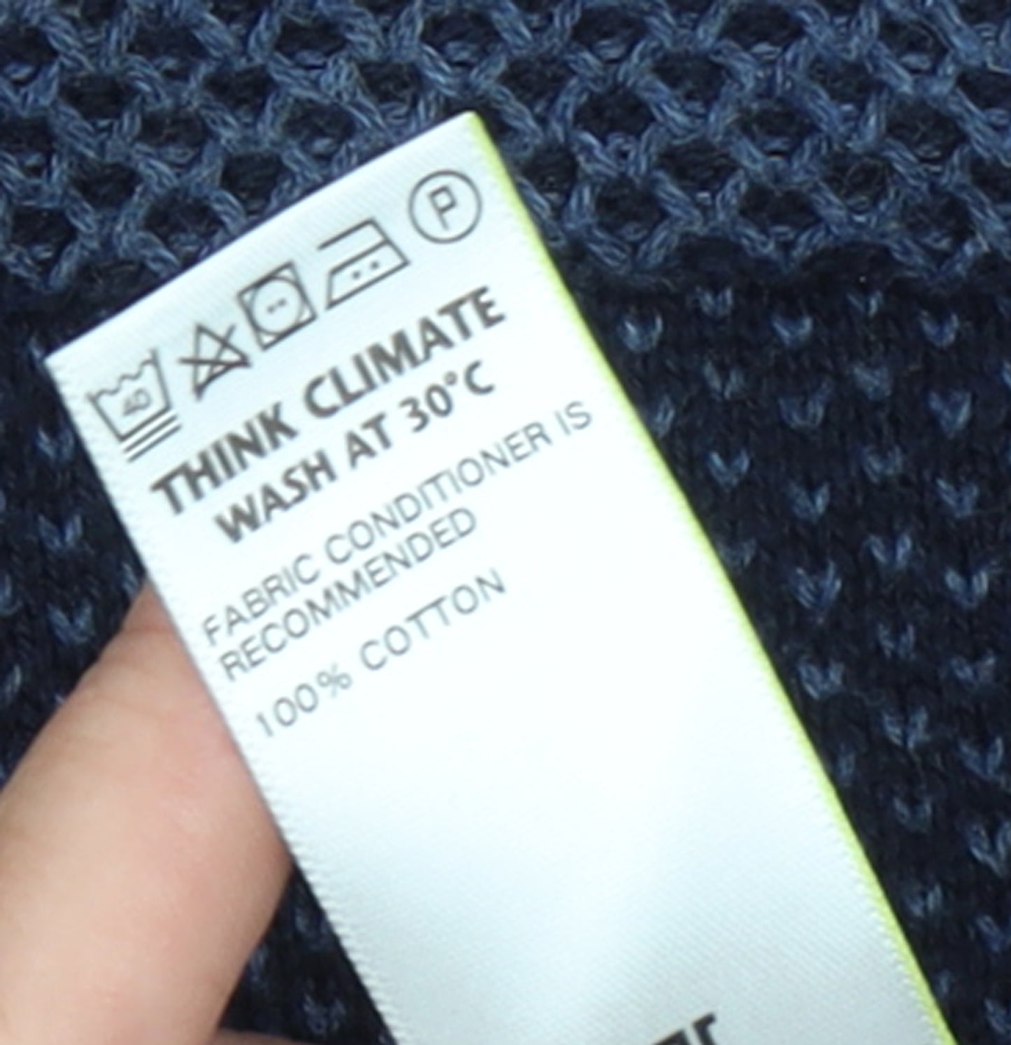 Marks and Spencer Men's Blue Cotton 1/2 Zip Jumper Size S