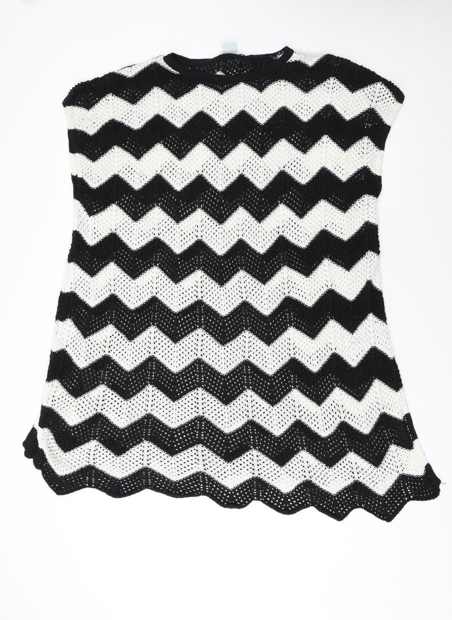 JoJo Maman Bébé Women’s Black White Knit Chevron Maternity Shift Dress M