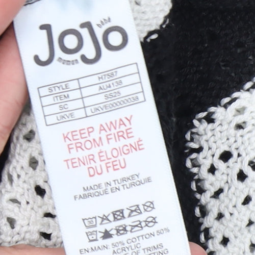 JoJo Maman Bébé Women’s Black White Knit Chevron Maternity Shift Dress M