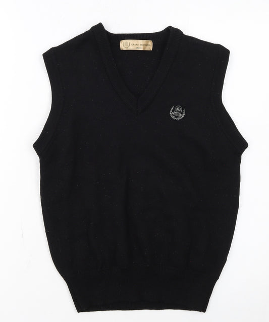 Mizuno Grand Monarch Men's Black Wool Knit V-Neck Vest M