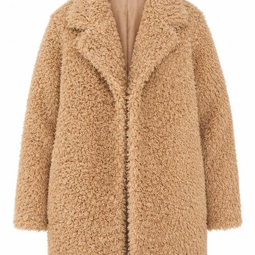 Sonder Studio Women Beige Faux Fur Lined Overcoat Size 16