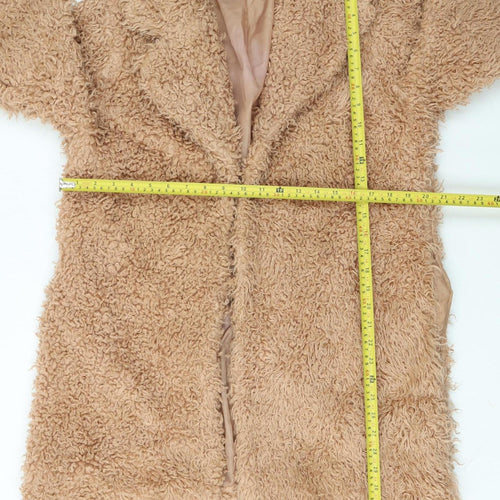 Sonder Studio Women Beige Faux Fur Lined Overcoat Size 16