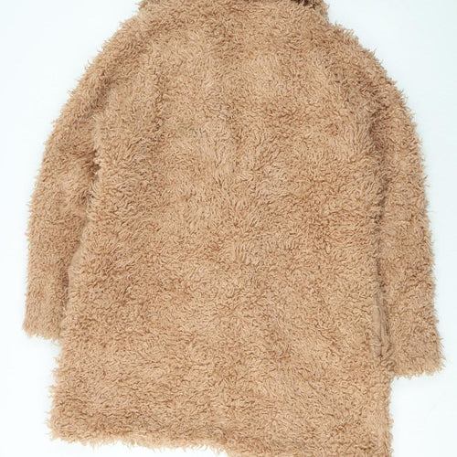 Sonder Studio Women Beige Faux Fur Lined Overcoat Size 16