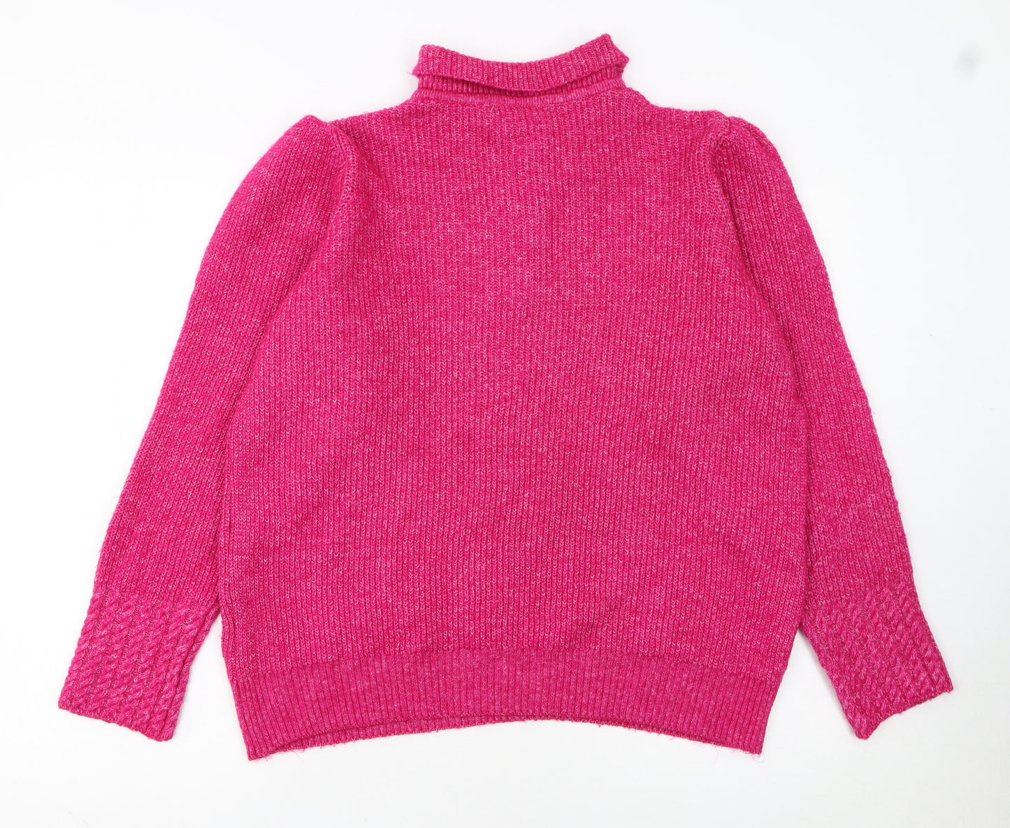 Next Women Pink Collared Henley Knit Jumper Size 14