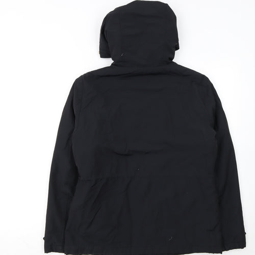 Topshop Women’s Black Petite Parka Jacket UK 10 Hooded Lined