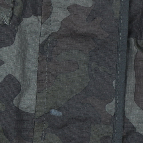 Next Women's Green Camouflage Hooded Military Jacket Size 12