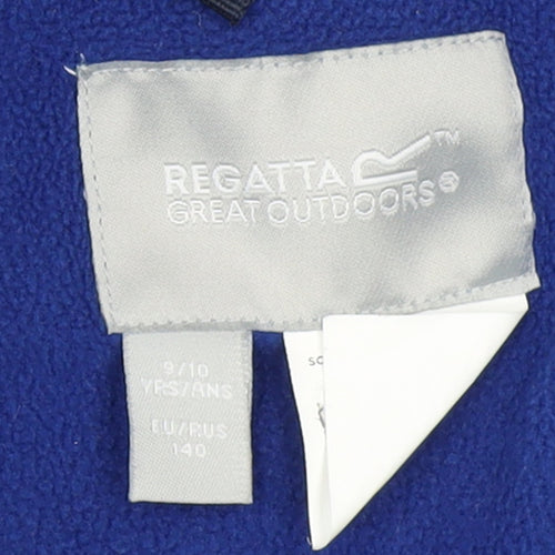 Regatta Boys Blue Colourblock Hooded Puffer Jacket 9-10 Years