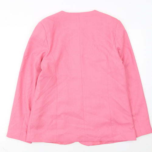First Avenue Women's Pink Suit Jacket Size 14 Regular Polyester Modal