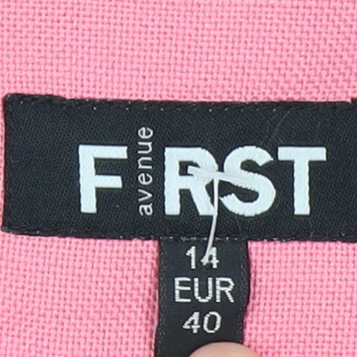 First Avenue Women's Pink Suit Jacket Size 14 Regular Polyester Modal