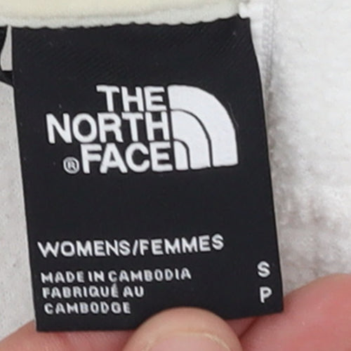The North Face Womens White Fleece 1/2 Zip Pullover Sweatshirt Size S
