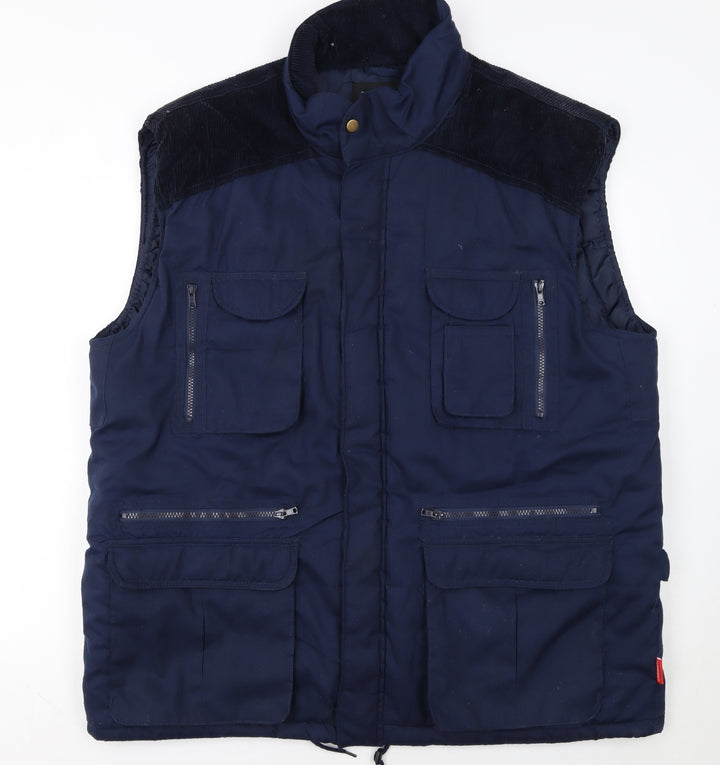 TURNHOUT Mens Blue 2XL Insulated Bodywarmer Waistcoat