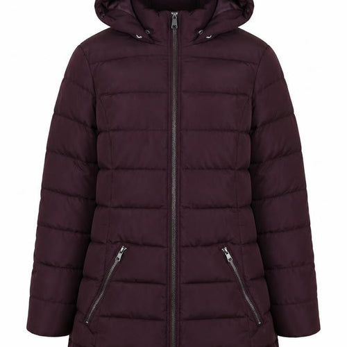 Dorothy Perkins Women's Purple Size 6 Hooded Puffer Coat