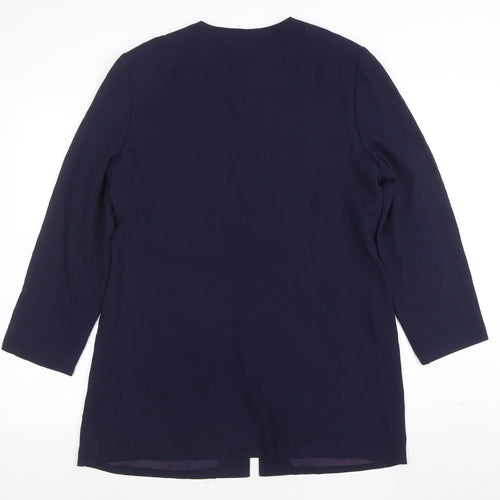 Cynthia Howie Women’s Blue Formal Mid-Length Button Coat Size 12