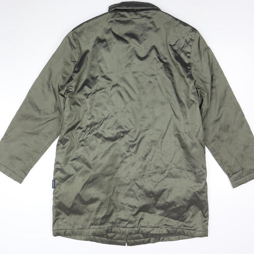 London Fog Women Green M Long Button Overcoat Jacket