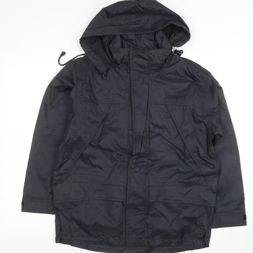 Greenwood Women's Black Hooded Parka Jacket Size 12