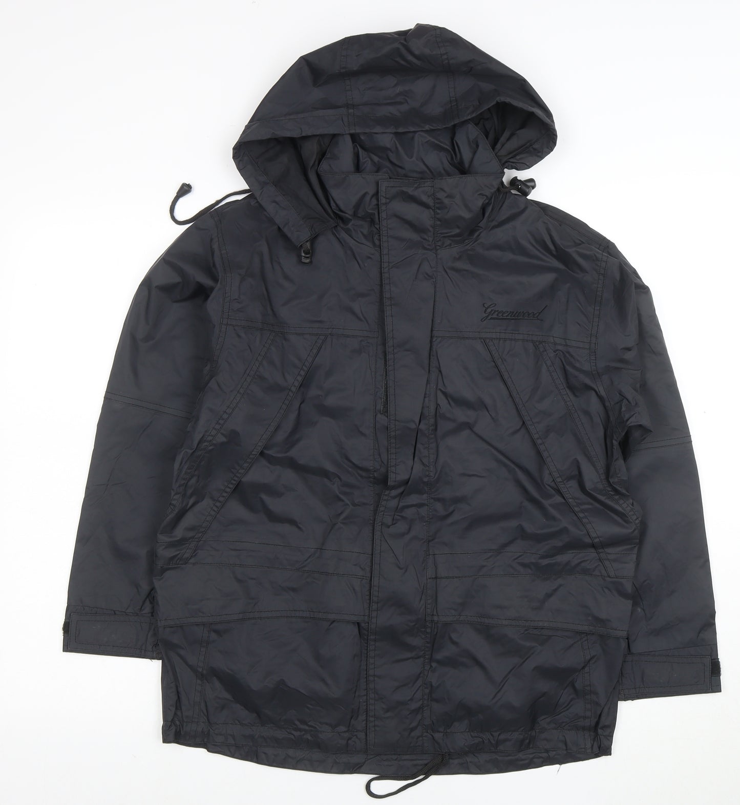 Greenwood Women's Black Hooded Parka Jacket Size 12
