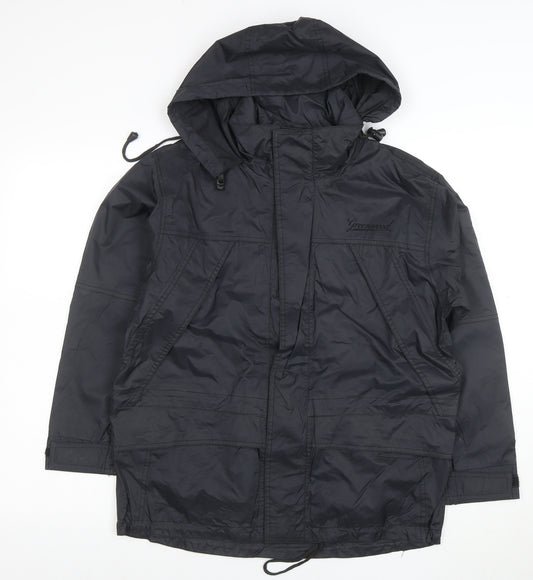 Greenwood Women's Black Hooded Parka Jacket Size 12