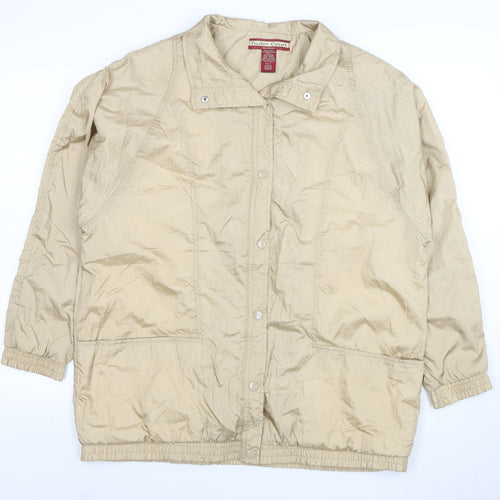 Tudor Court Women's Beige Nylon Lined Mid-Length Jacket Size L