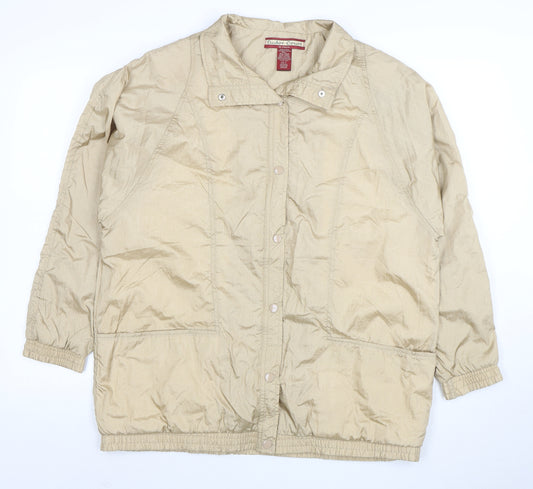 Tudor Court Women's Beige Nylon Lined Mid-Length Jacket Size L