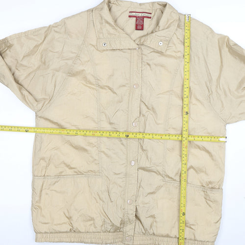 Tudor Court Women's Beige Nylon Lined Mid-Length Jacket Size L