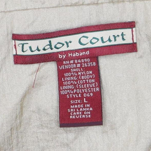 Tudor Court Women's Beige Nylon Lined Mid-Length Jacket Size L