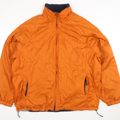 Croft & Barrow Men's Orange Reversible Nylon Full Zip Jacket L
