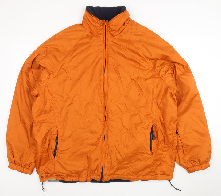 Croft & Barrow Men's Orange Reversible Nylon Full Zip Jacket L