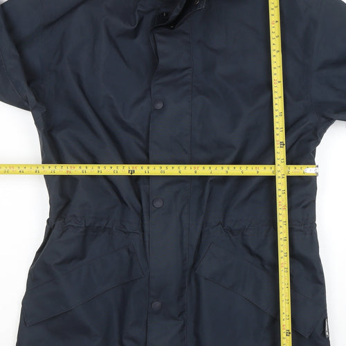 Siggi Men's Blue Waterproof Hooded Rain Coat Jacket Size S Regular Fit