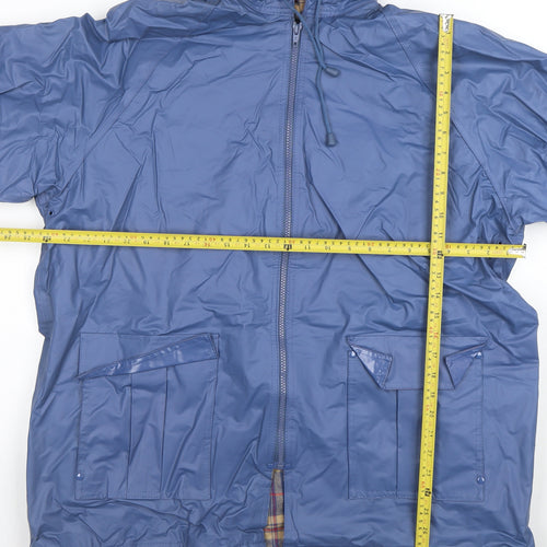Misty Harbor Women’s Blue Hooded Waterproof Rain Coat Jacket XL