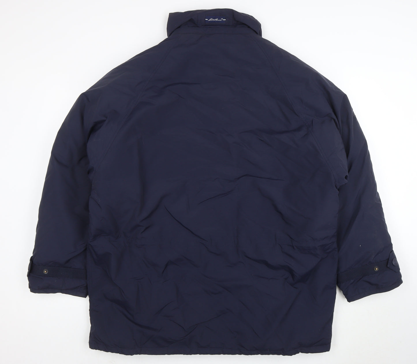 Eddie Bauer Mens Blue M Mid-Length Puffer Jacket Down Insulated