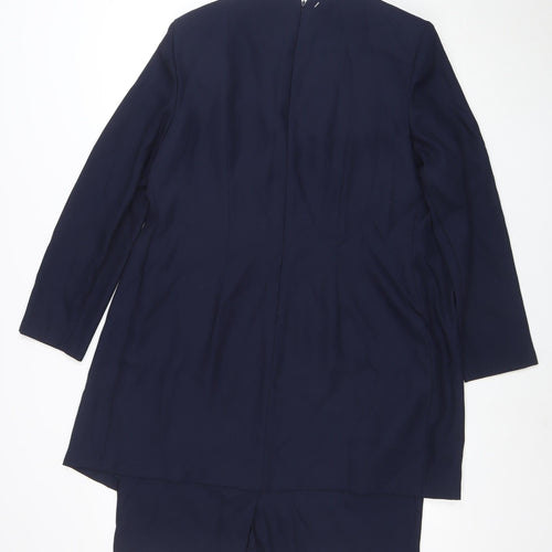 Virgo Women Blue White Sheath Dress Size 10 Long Sleeve Formal