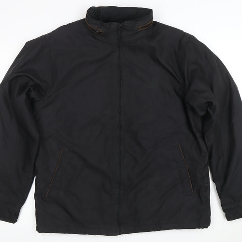 Chaps Men's Black Full Zip Lined Softshell Jacket Size S