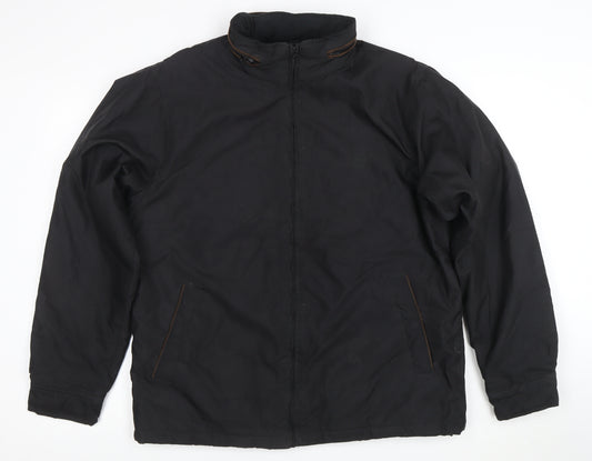 Chaps Men's Black Full Zip Lined Softshell Jacket Size S