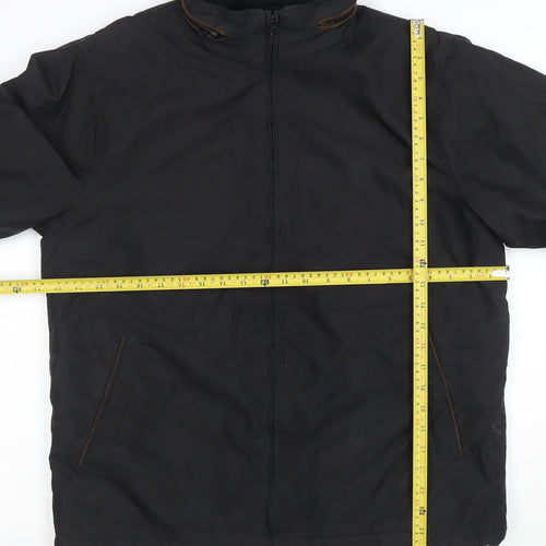 Chaps Men's Black Full Zip Lined Softshell Jacket Size S