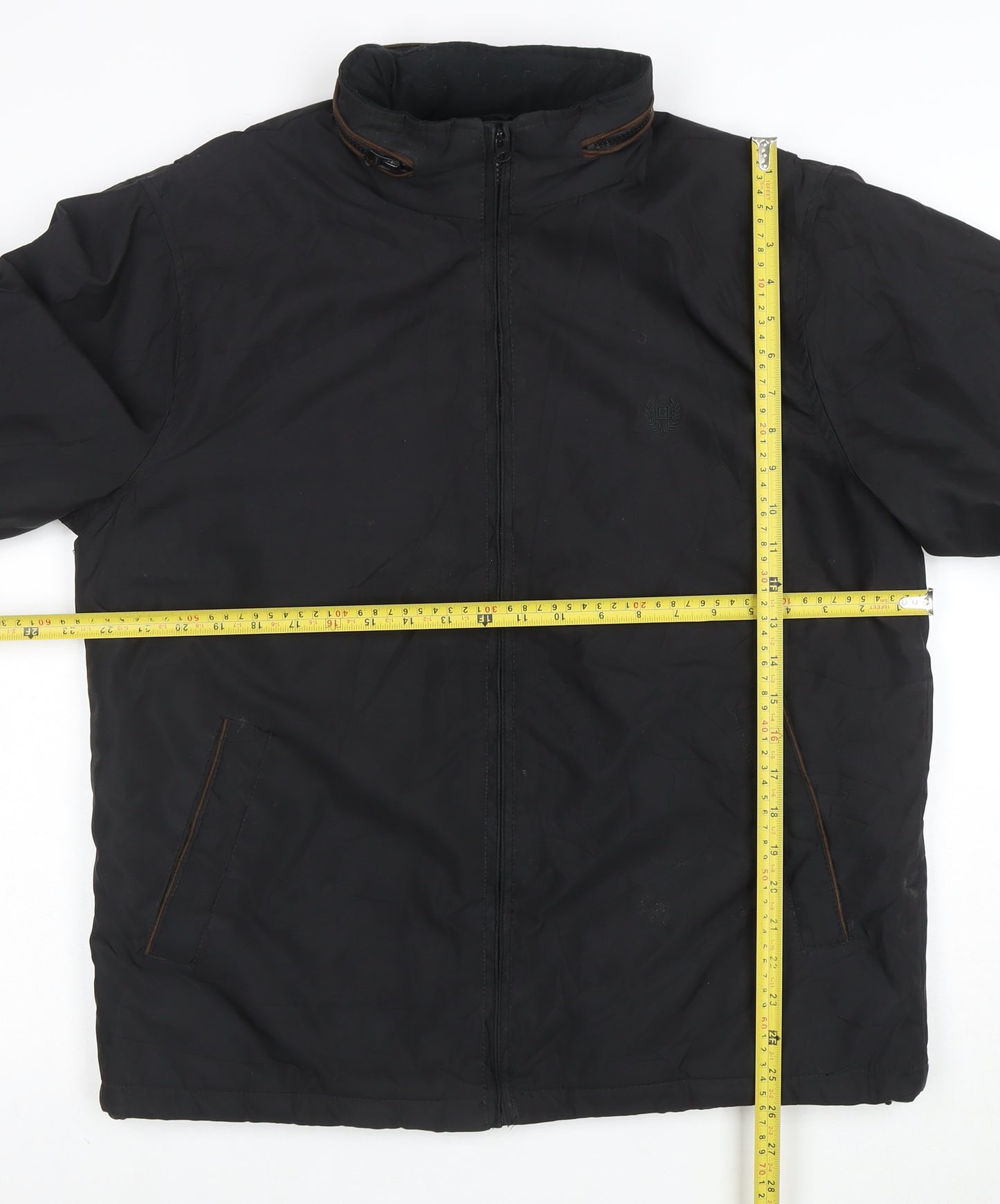 Chaps Men's Black Full Zip Lined Softshell Jacket Size S