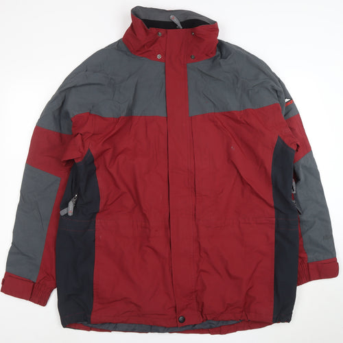 McKinley Men's Red Parka Jacket L Waterproof Hiking Outdoor
