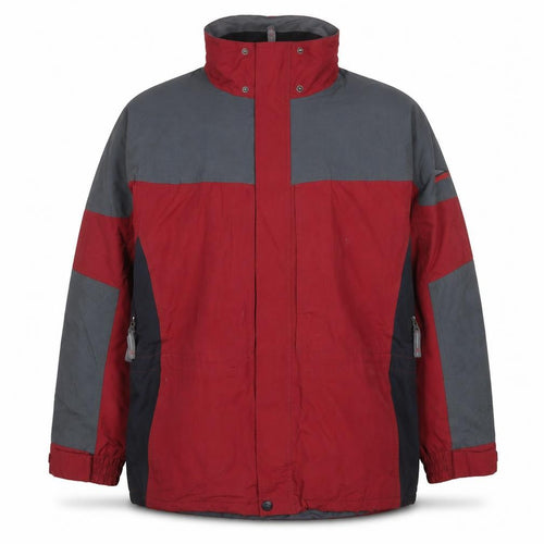 McKinley Men's Red Parka Jacket L Waterproof Hiking Outdoor