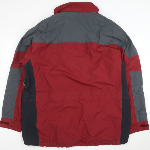 McKinley Men's Red Parka Jacket L Waterproof Hiking Outdoor