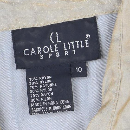 Carole Little Women’s Beige Long Sleeve Button-Up Shirt Size 10