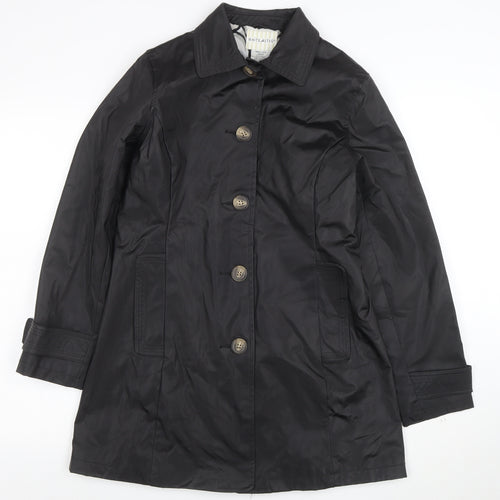 White Stag Women's Black Mid-Length Waterproof Rain Coat S