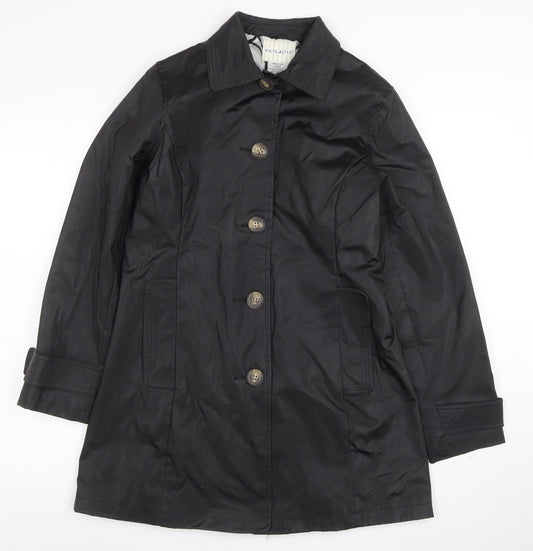 White Stag Women's Black Mid-Length Waterproof Rain Coat S