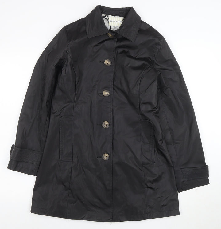 White Stag Women's Black Mid-Length Waterproof Rain Coat S